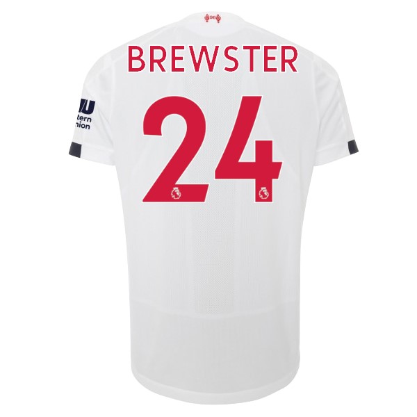 Camiseta Liverpool NO.24 Brewster Replica Segunda Ropa 2019/20 Blanco